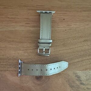Rebecca Minkoff Leather Watch Strap in Light Khaki